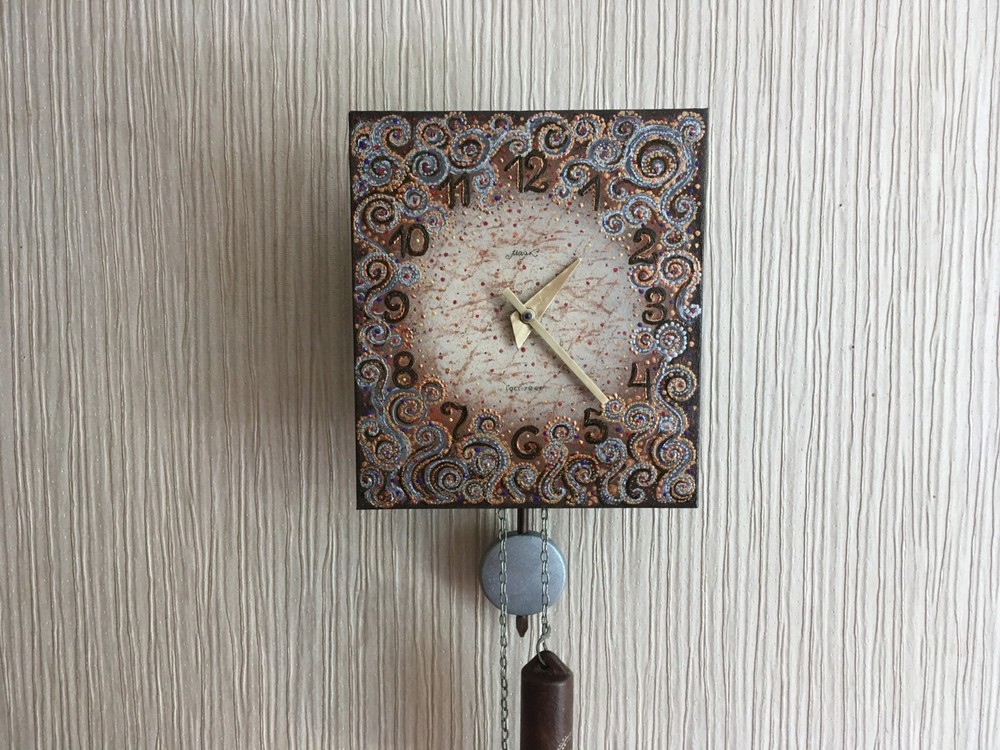Vintage Wall Clock Soviet Clock Period of USSR 70-s Working CLOCK Soviet Clock