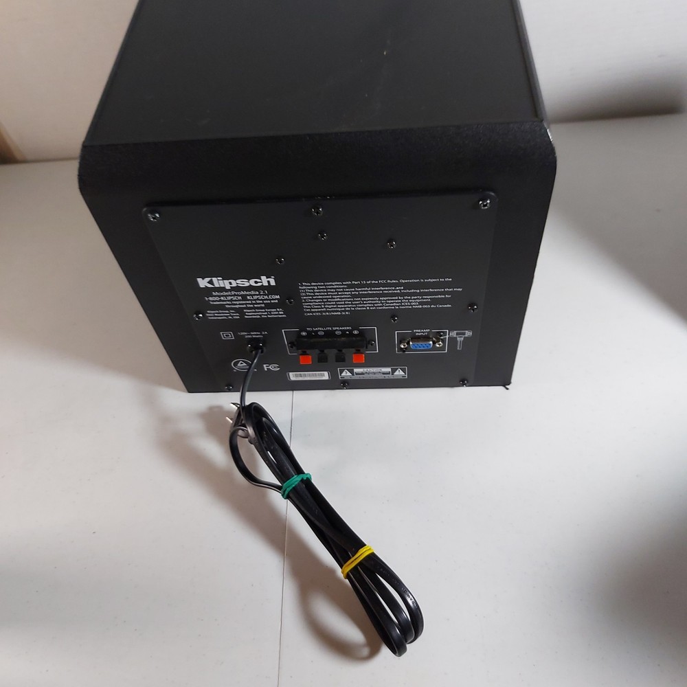 Klipsch ProMedia 2.1 Computer Speaker System UNTESTED FOR PARTS READ