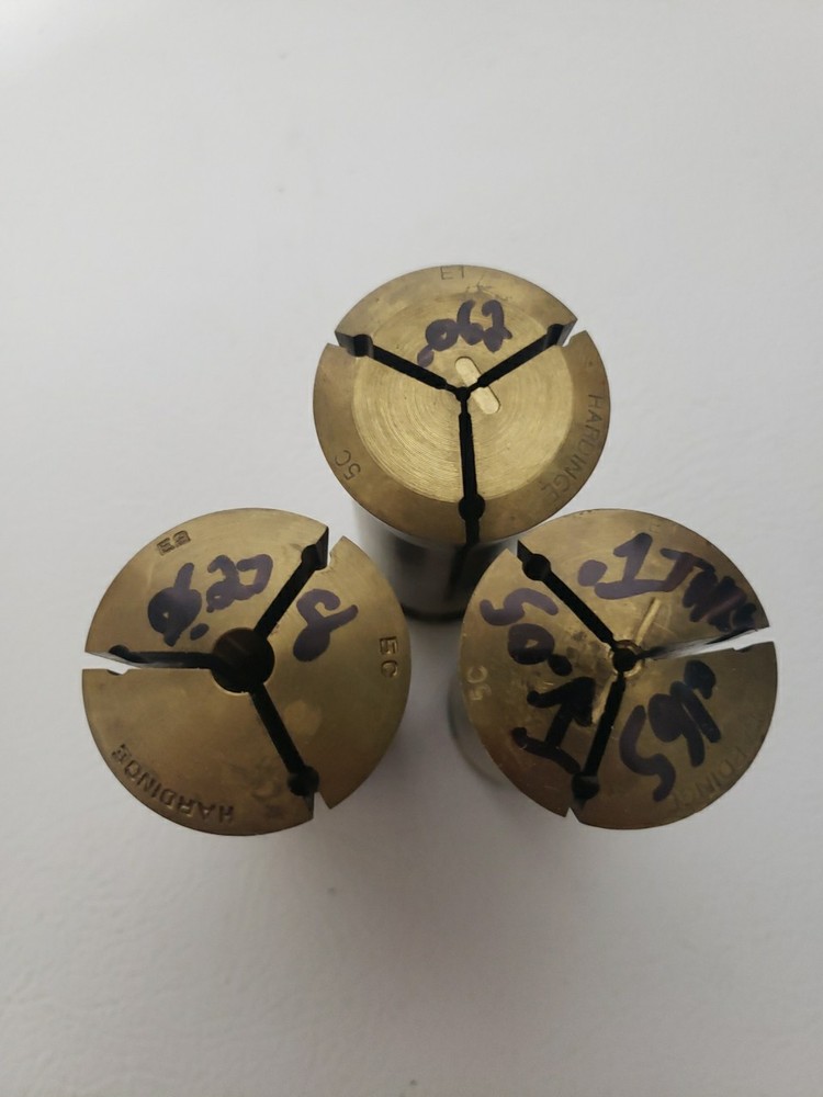 Hardinge Brass 5C Collets Internal Threads, E1 Or E2 Emergency Brass Collet