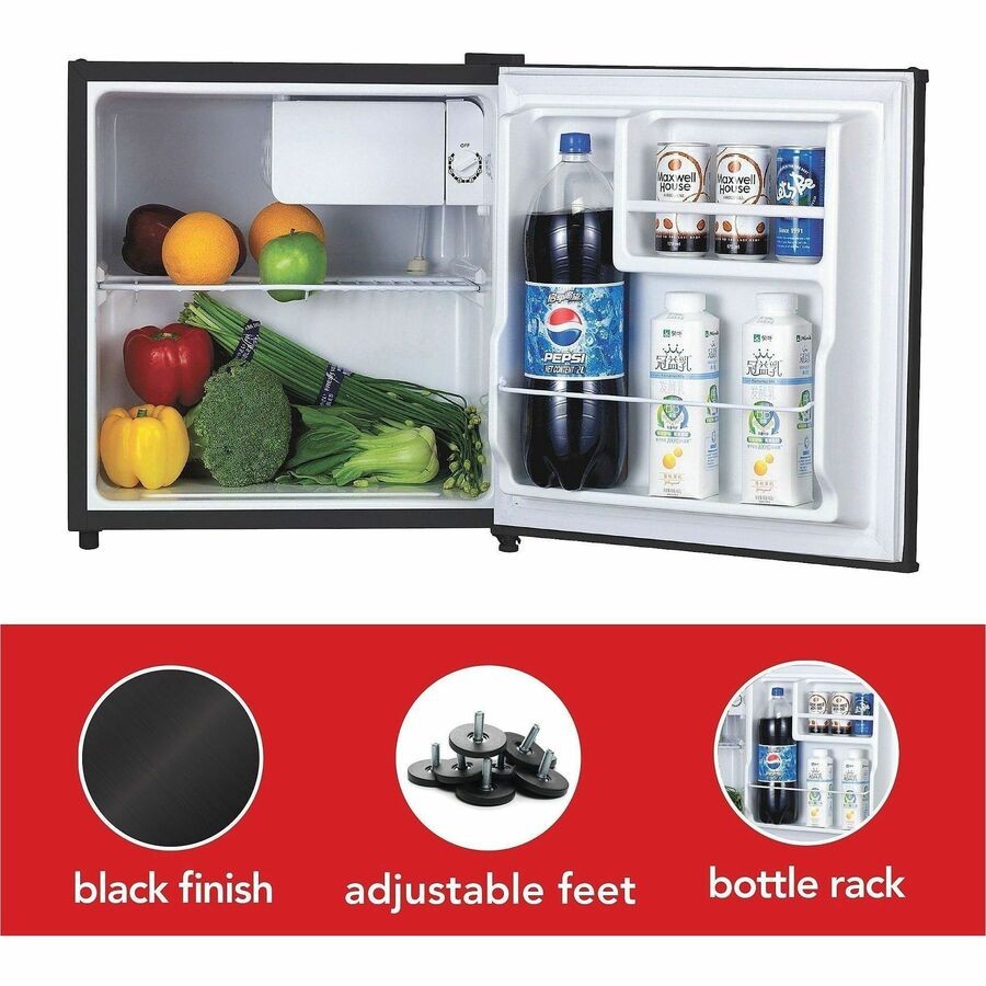 Lorell LLR72311 Compact Refrigerator 1.6 Cu.ft Black