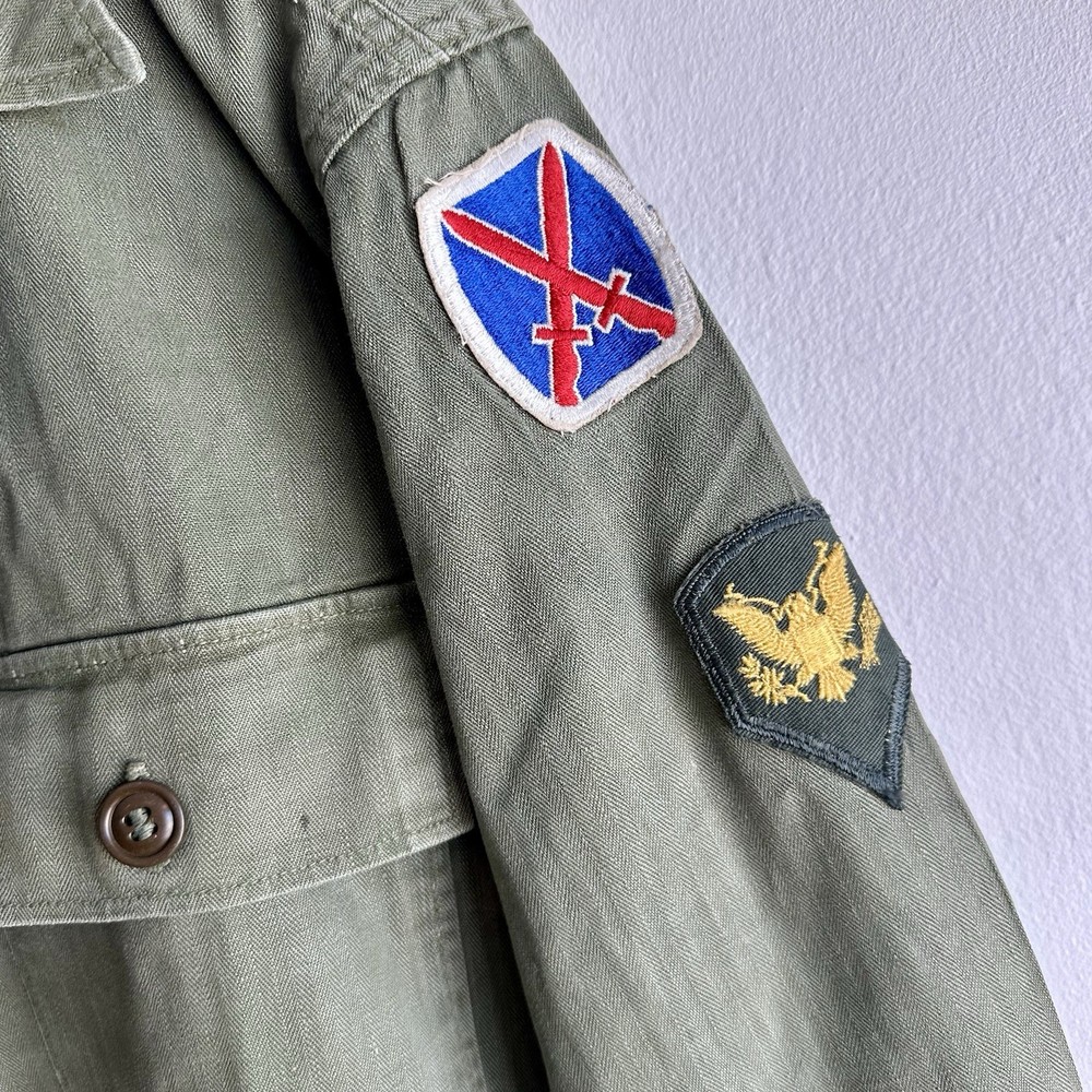 Korean War HBT Jacket Patched 10th Mountain Div