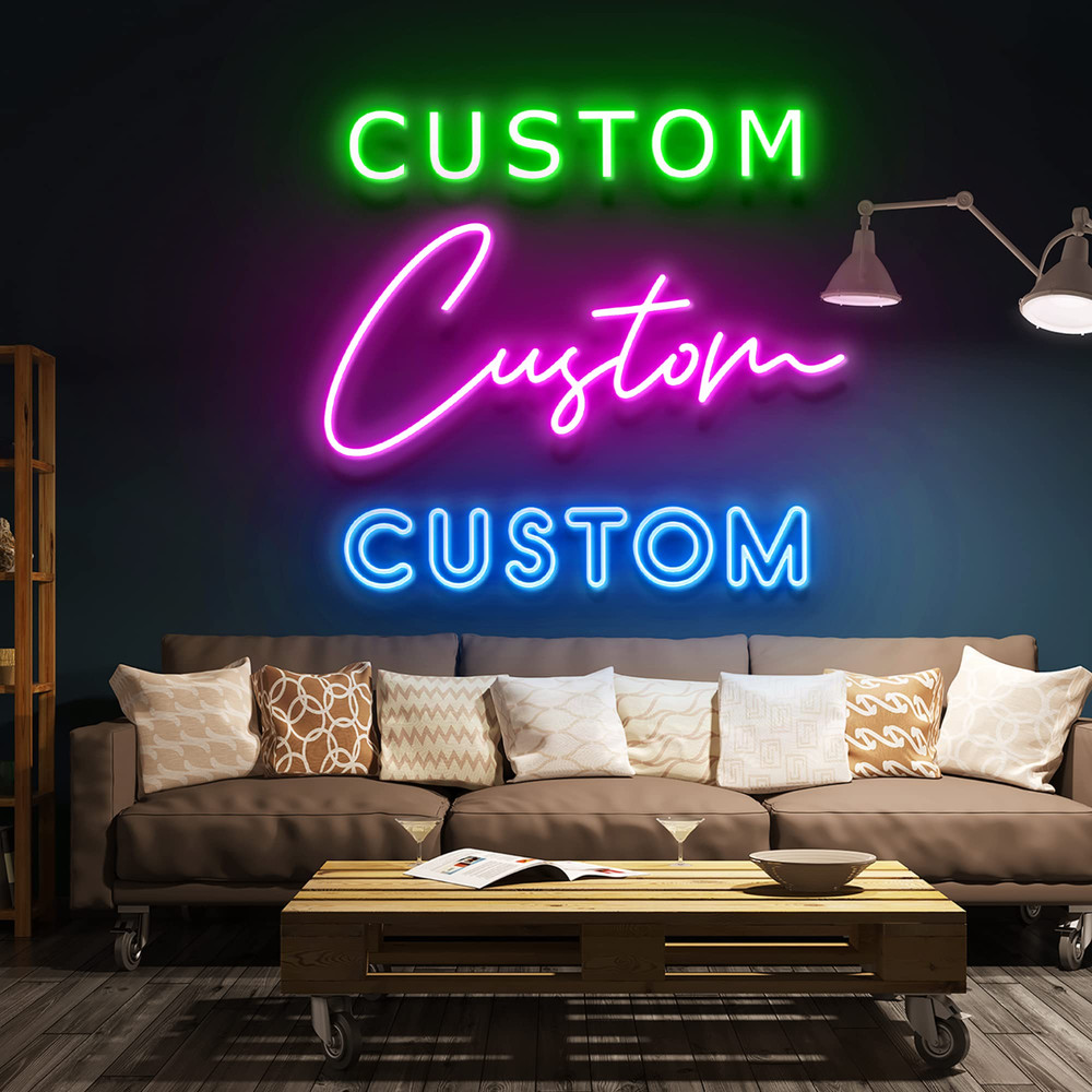Custom LED Sign Personalized Light Lamp Handmade Artwork Visual
