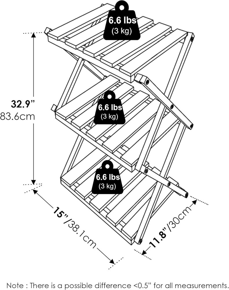 Versatile 3-Tier Outdoor Folding Side Table – Ideal for Any Setting