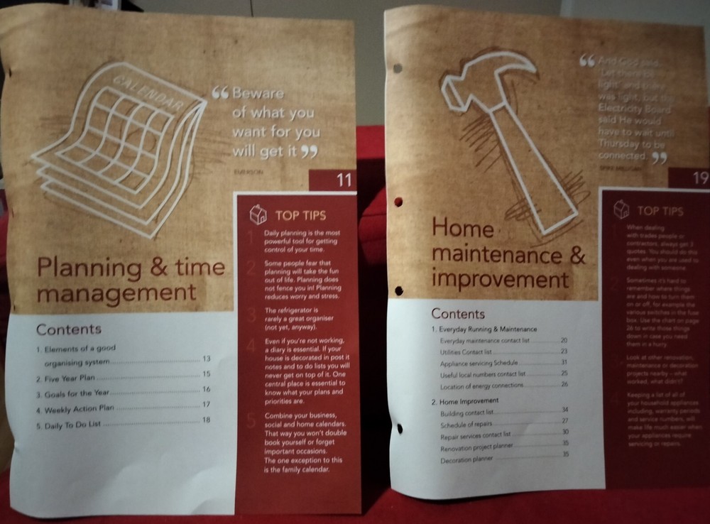 Did You Remember The Milk Home Organiser A4 Folder Binder 15 Sections