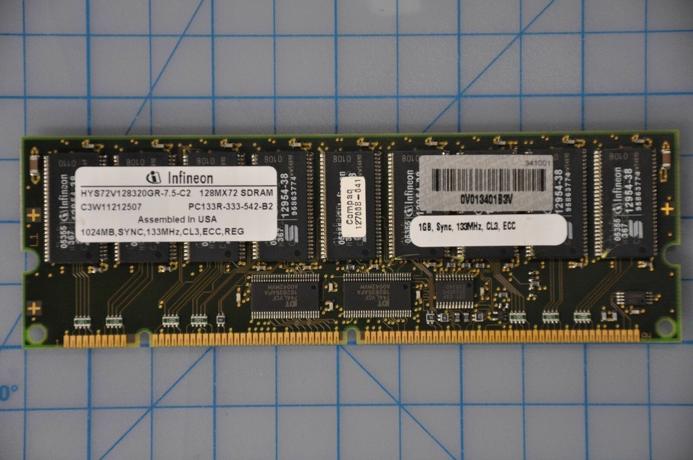 COMPAQ/HP 1GB SDRAM MEMORY KIT PC133 ECC 163902-001