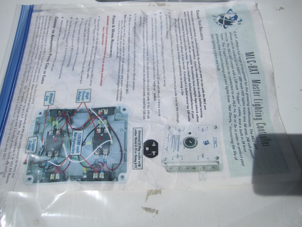 C.A.P. MLC-8XT Master Lighting Controller HID Timer