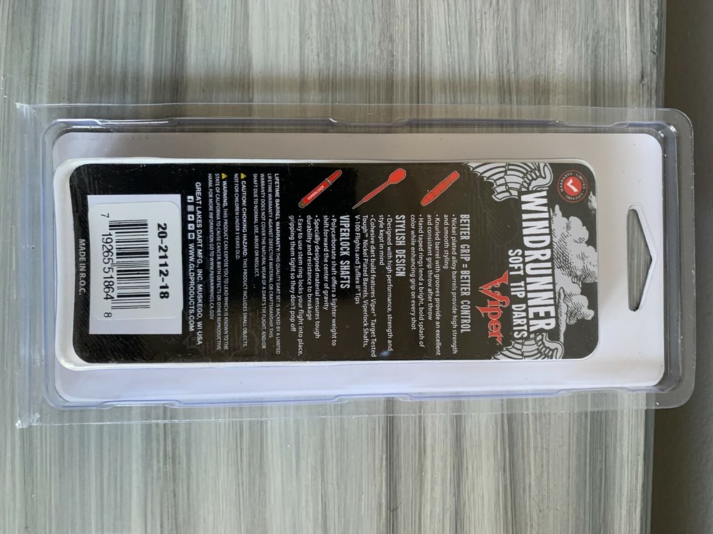 Viper Wind Runner Soft Tip Darts - Dartboard Game Accessory - Red - 18 Grams