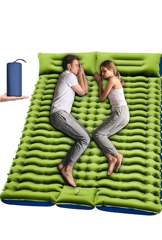Double Sleeping Pad - Self Inflating 4" Thick for 2 Person