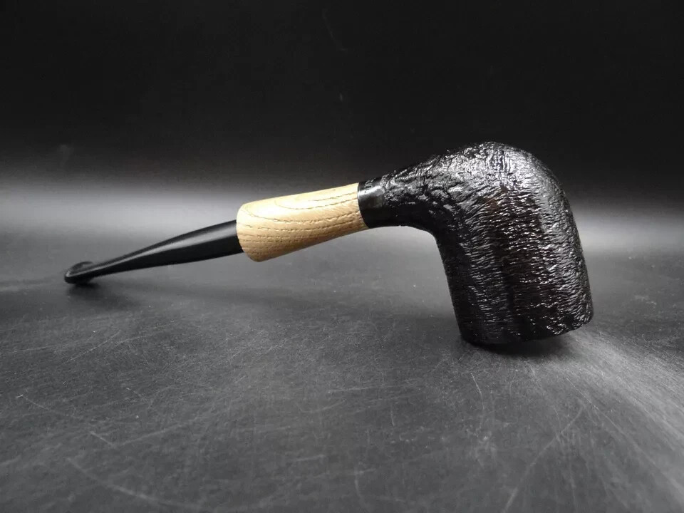 TURKIEWICZ BLACK OAK (MORTA) HAND MADE FANCY BILLIARD PIPE 5D