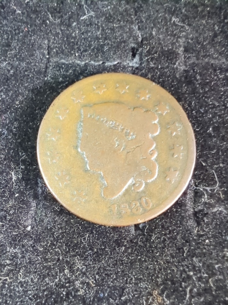 1830 Large Cent Coronet Head Circulated