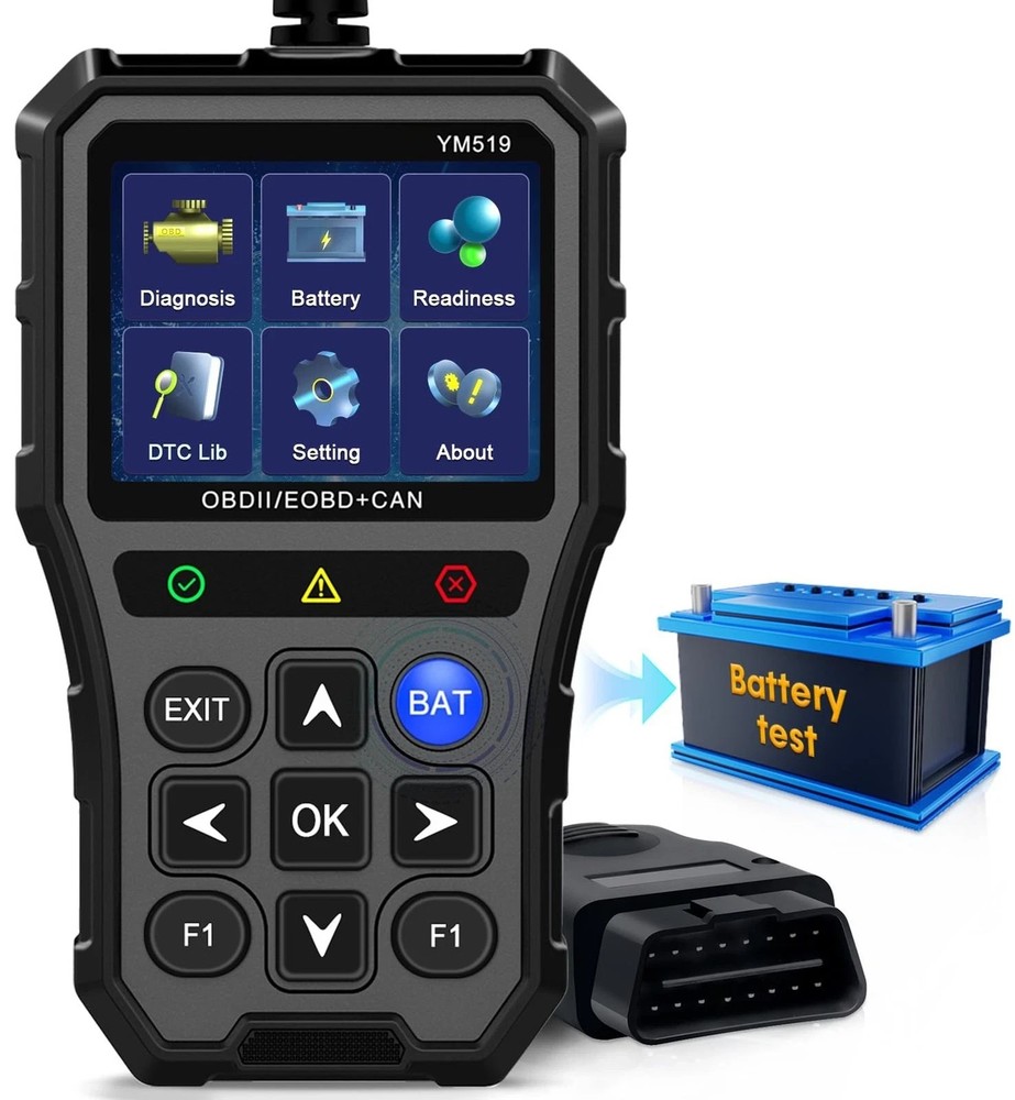 AMTIFO OBD2 Scanner with Battery Tester - Check Engine Light & Emissions Read...