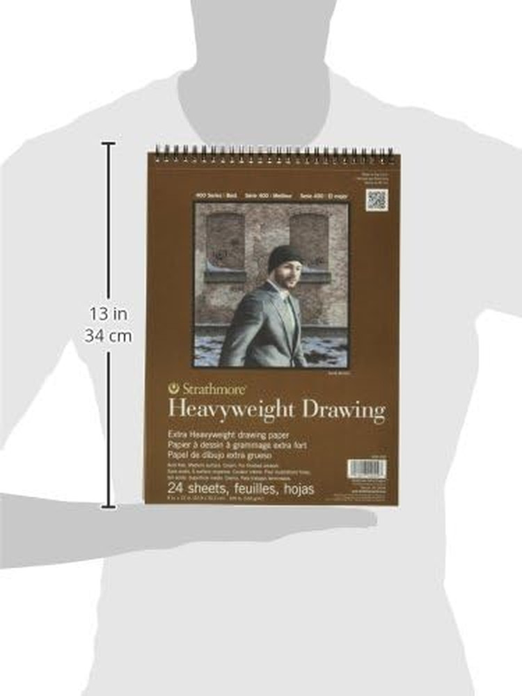 400 Series Heavyweight Drawing Pad, Medium Surface, 9"X12" Wire Bound, 24 Sheets