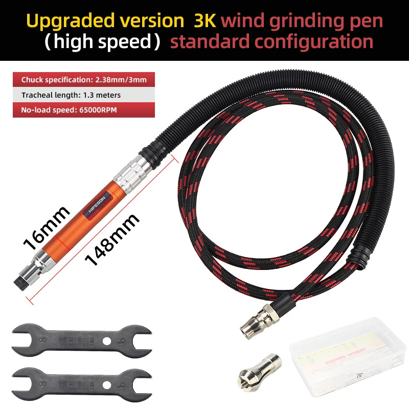 Mini Pneumatic Die Grinder Kits High Speed Adjustable Polisher Engraving Tools