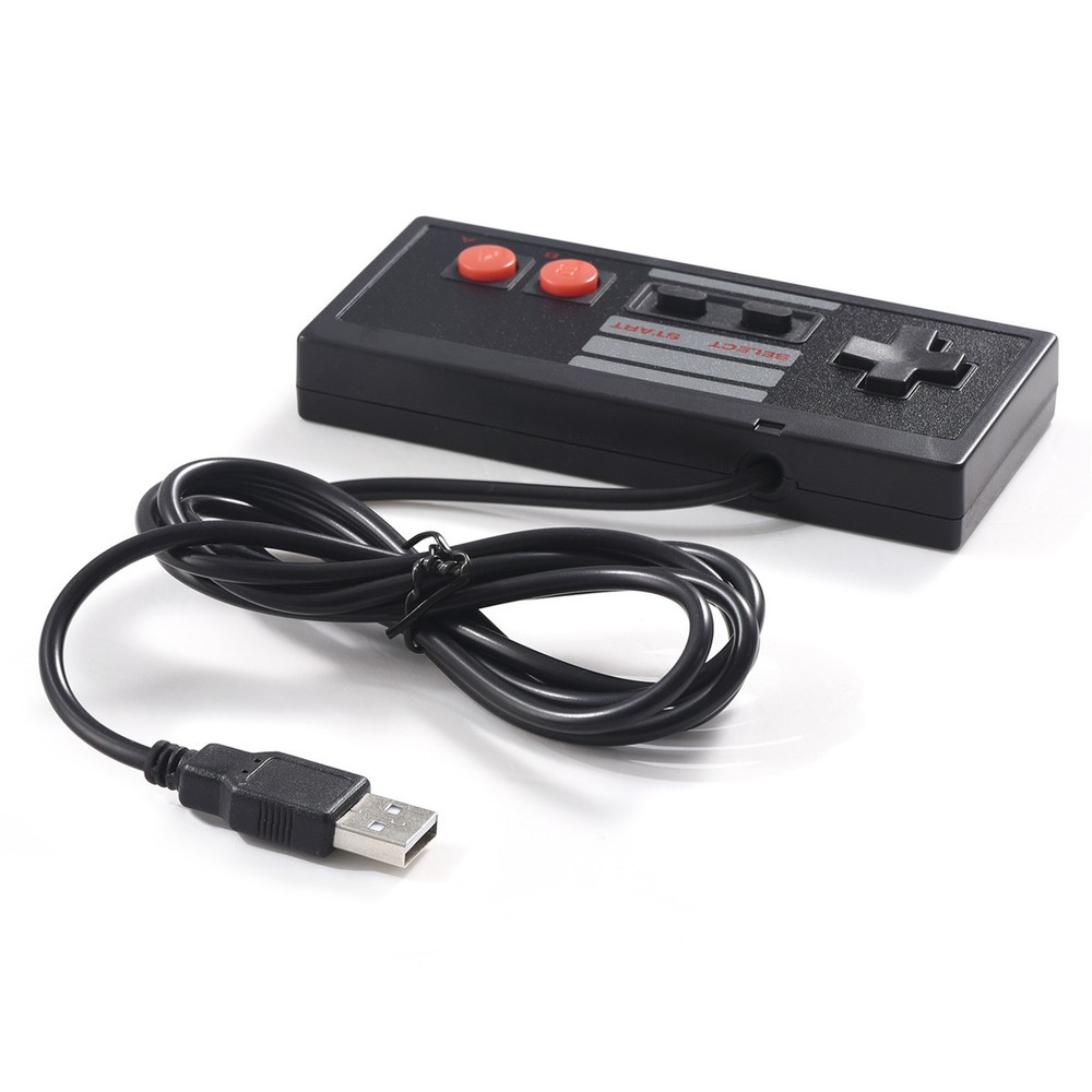 2 x USB Gaming Controller For Classic NES 8 Bit System Console Control Black US