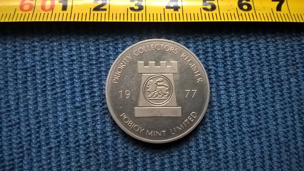 Token - Pobjoy Mint Priority Collectors Register; Silver Jubilee