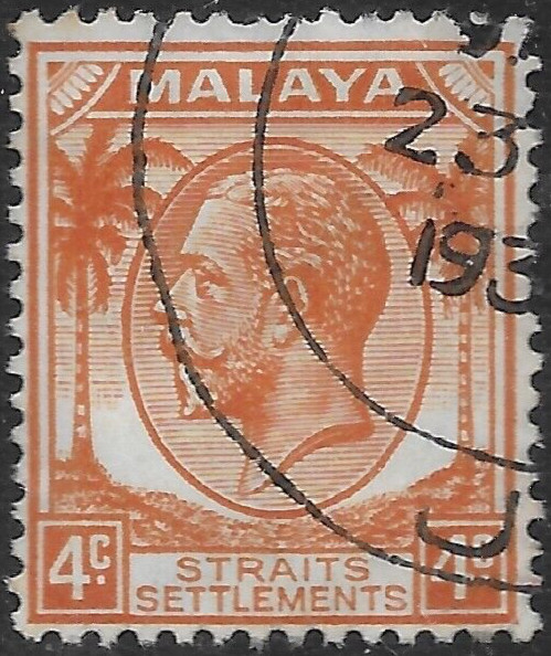 1921 Malaya, Straits Settlements  Sc#220 USED