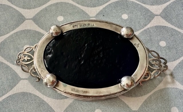 Antique Solid Hallmarked Silver 925 Dish 37g Table Ware 1925 Art Deco Vintage