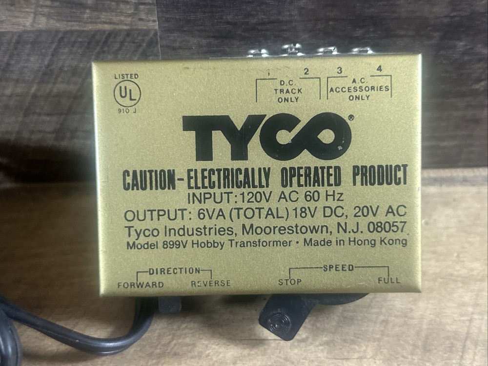 Tyco HO Electric Power Pack Train Transformer Model 899B Tested 💯