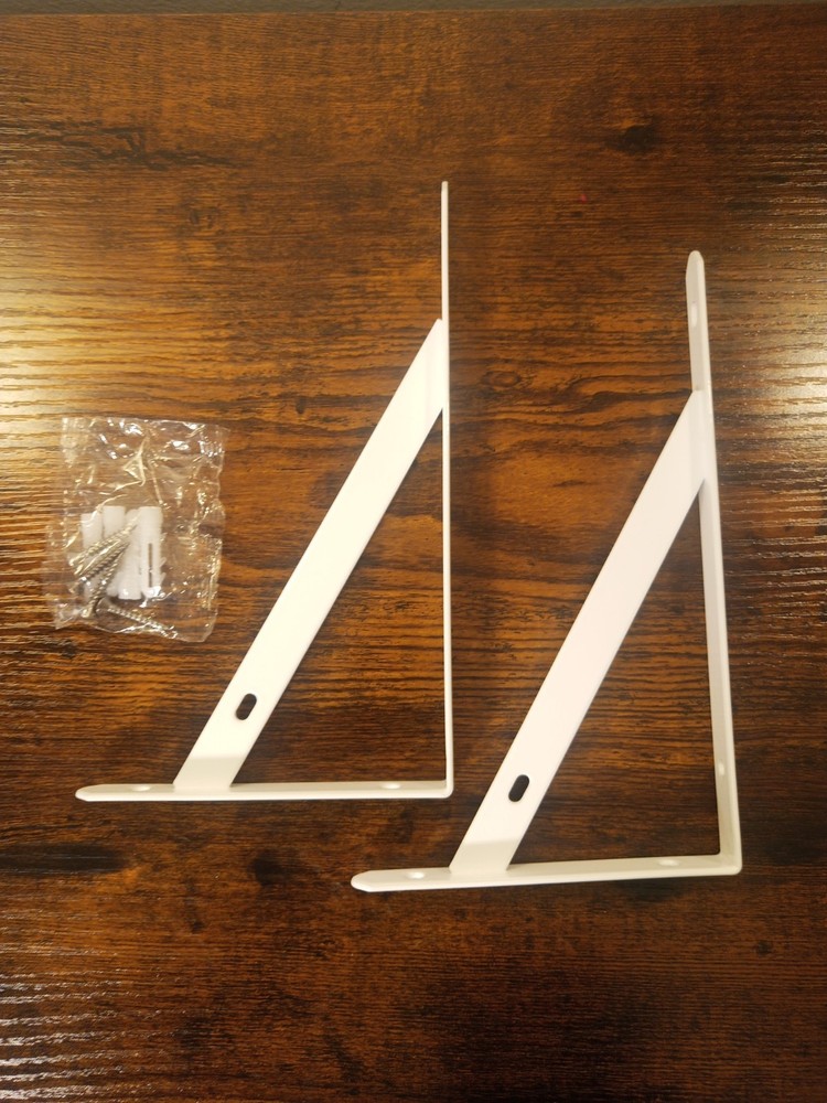 Small White Wall Mount Floating Projector Shelf Rack For TV Projector
