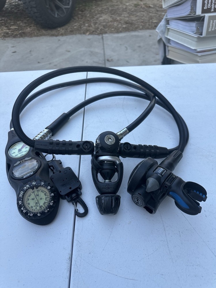 Scubapro MK17 Regulator Set w/ Octo + Uwatec Wrist Dive Computer No Transmitter