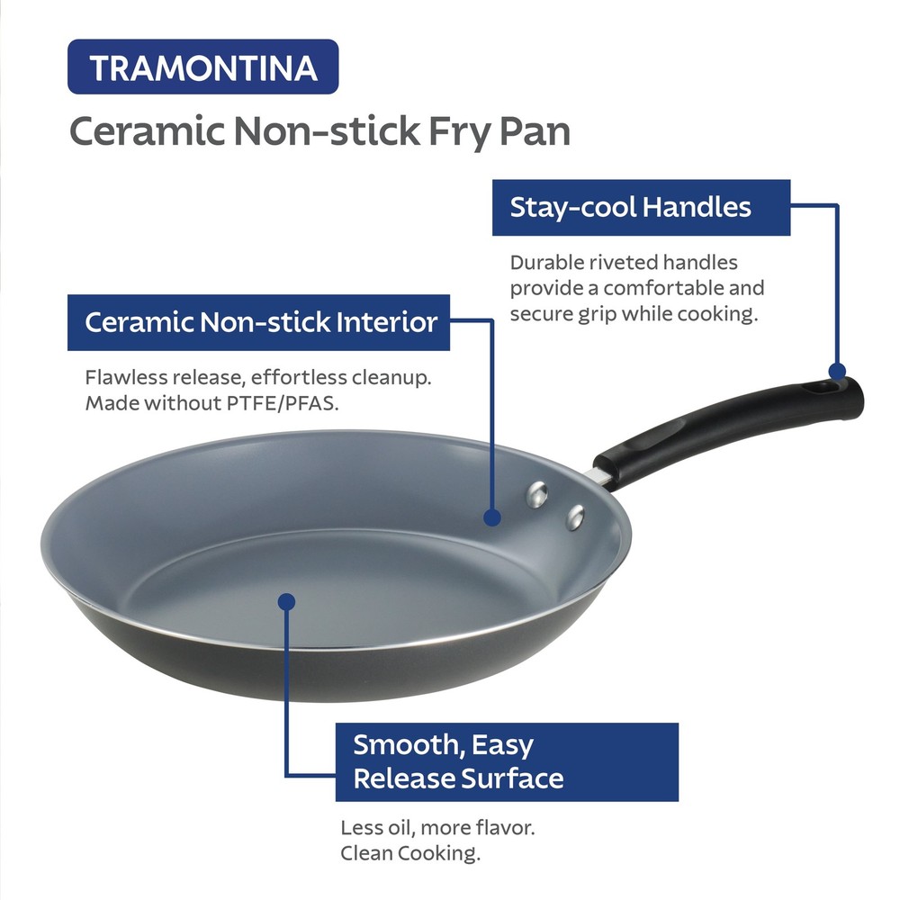 Tramontina PrimaWare Ceramic Gray Saut Pan Set, 2 Piece