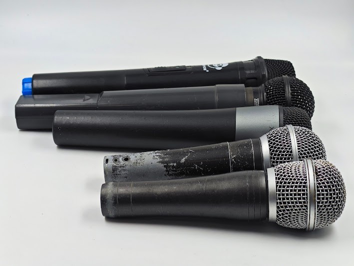 Lot of 5 Microphones Various Models - Not Working