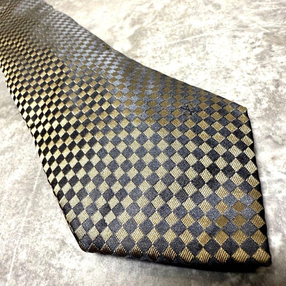 LOUIS VUITTON tie Monogram Damier Thick