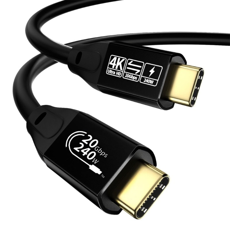 USB C 3.2 Gen2 Cable, 20Gbps Quick Data Transfer 240W Powerful Charging 4K60hz