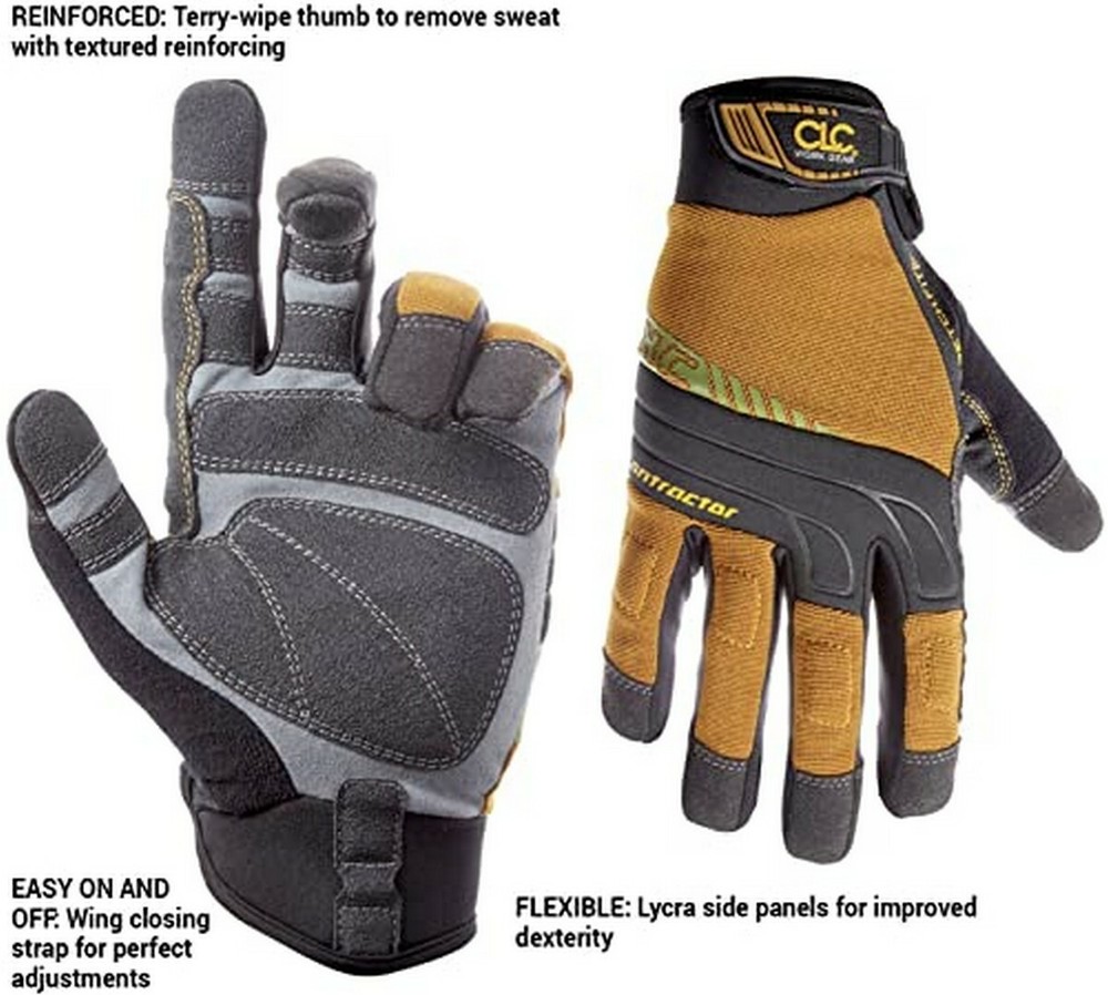 CLC Custom Leathercraft 160L Contractor XtraCoverage Flexible Handle Work Gloves
