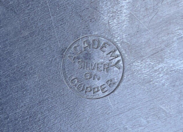 Antique Silver on Copper Academy Engraved Plate 10.5"