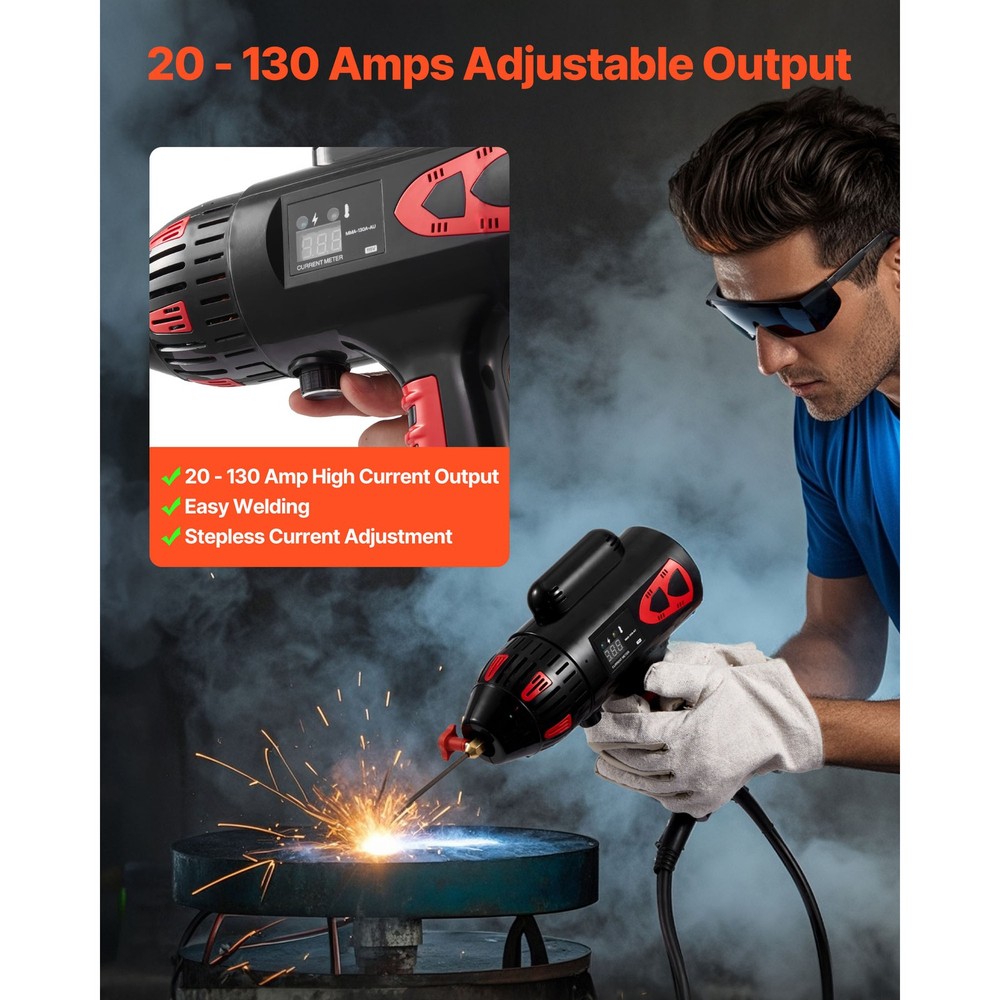 Portable Handheld Welding Machine 20-130A with Stepless Current Adjustment