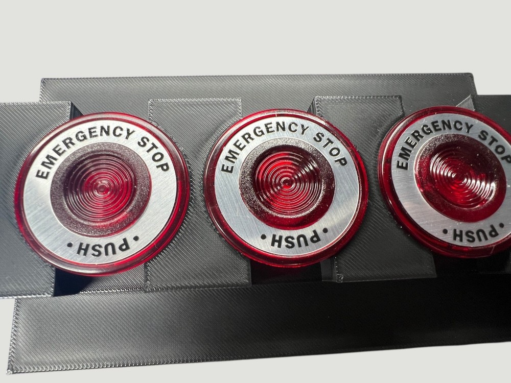 Custom Industrial Push Button Text Printing – Mail-In Service – UV Printed