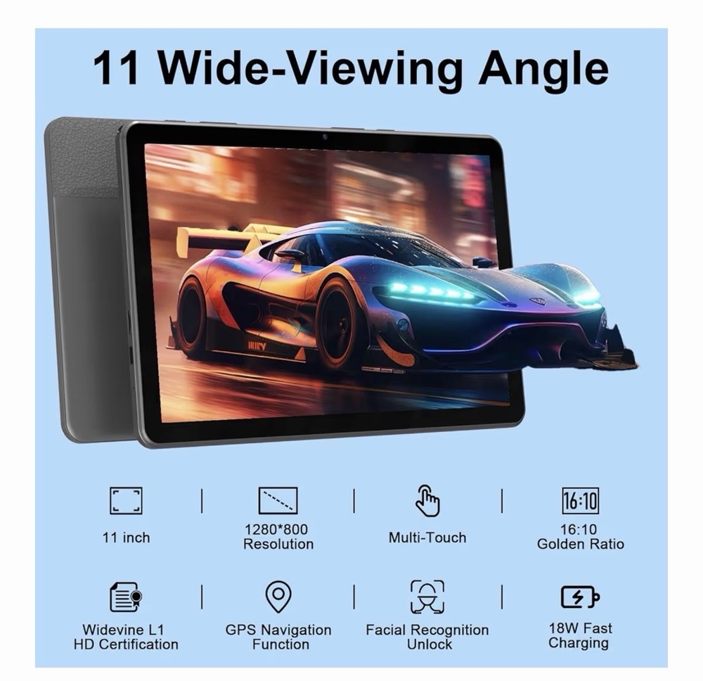 JUNINKE 11" Tablet | Android Tablet with Octa-core Processor |12G