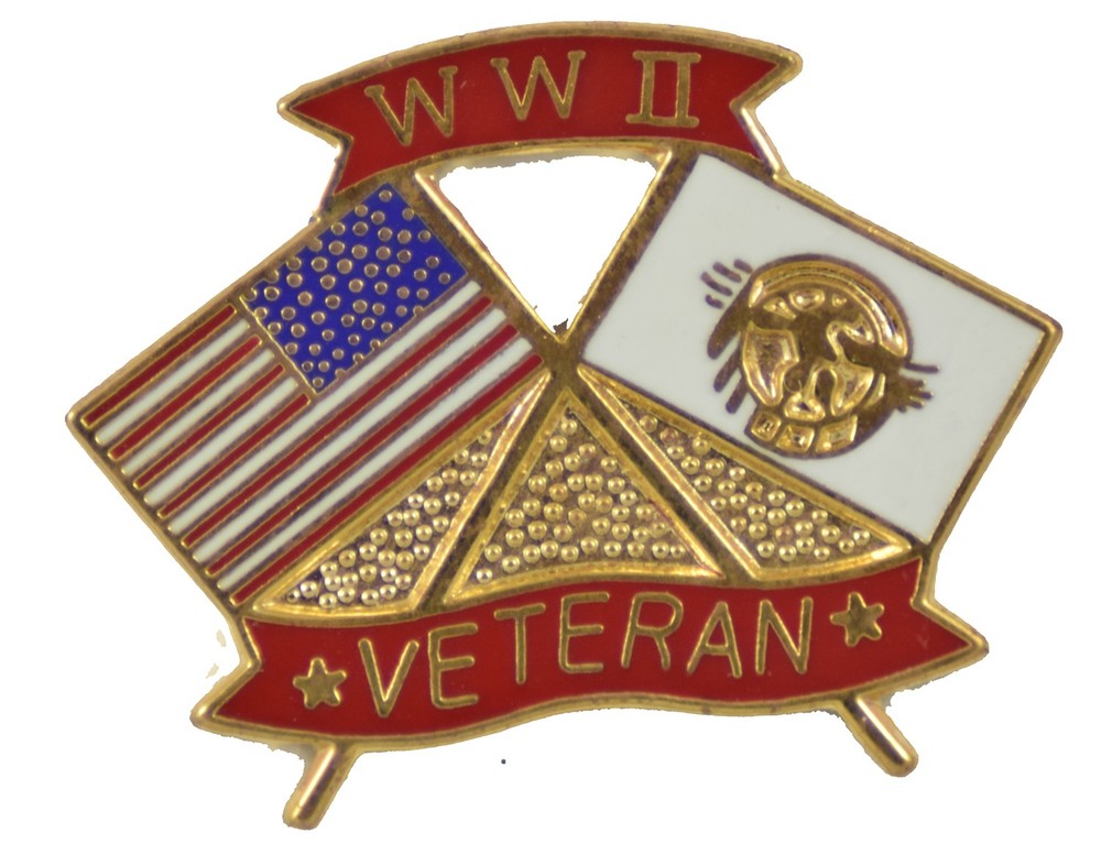 W.W.II VETERAN HAT PIN