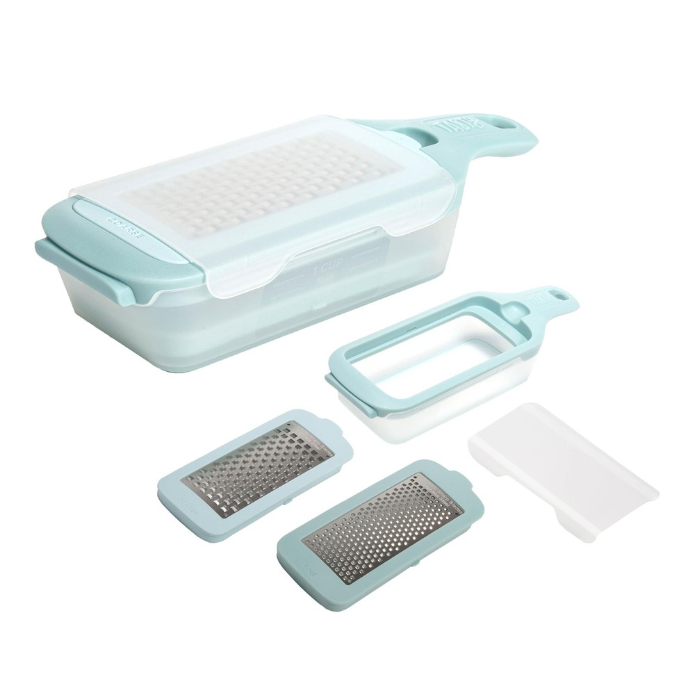 Interchangeable Grater with Storage Box, Includes Coarse & Fine Stainless Ste...