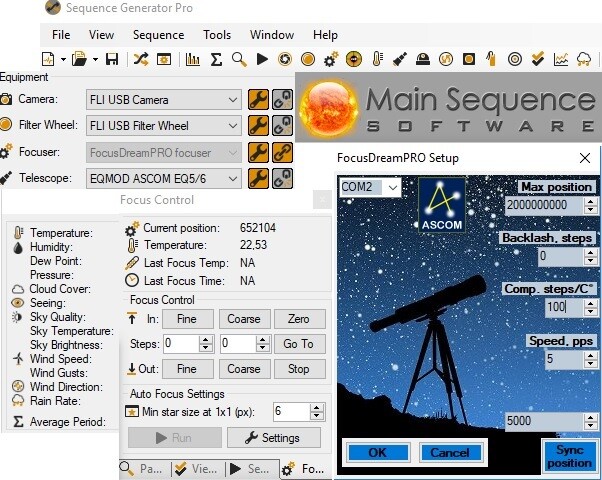 FocusDreamPRO - USB ASCOM, INDIGO Stepper Motor Focus Controller