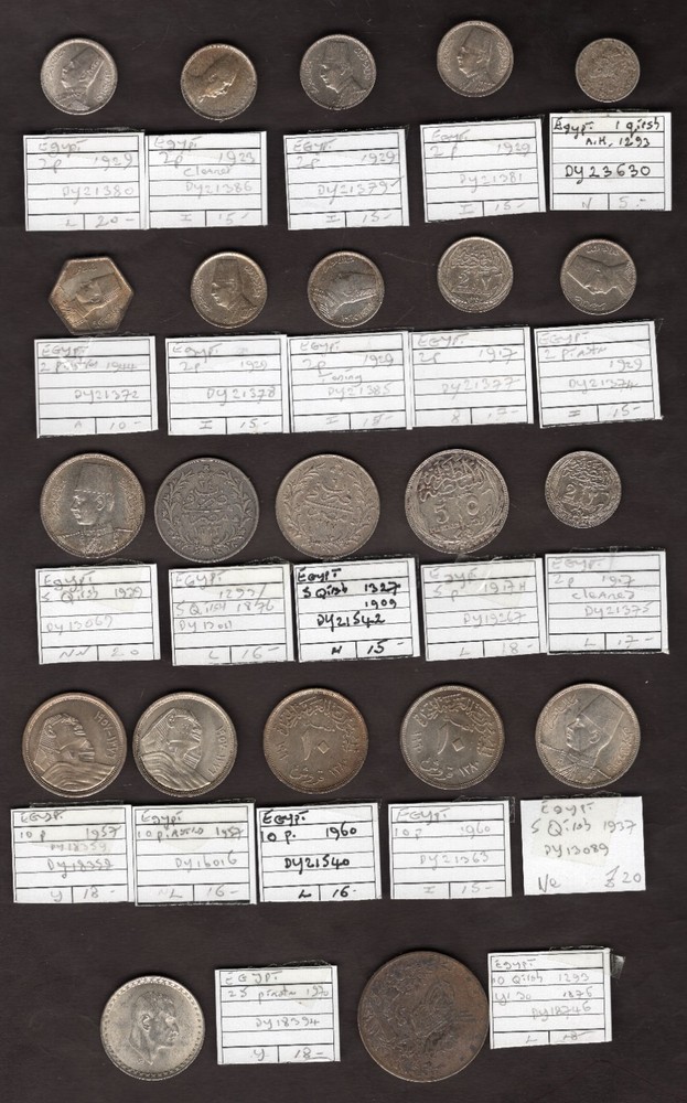 Egypt. 22 silver coins.