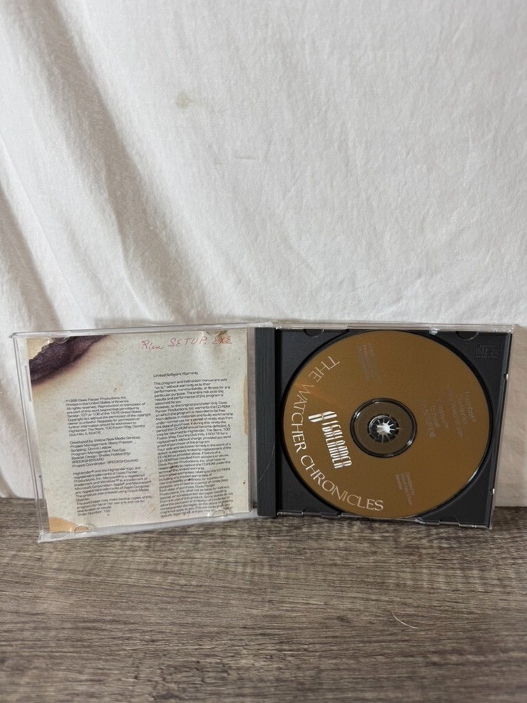 Highlander "The New Watcher Chronicles" (PC CD-ROM, 1996) - Untested