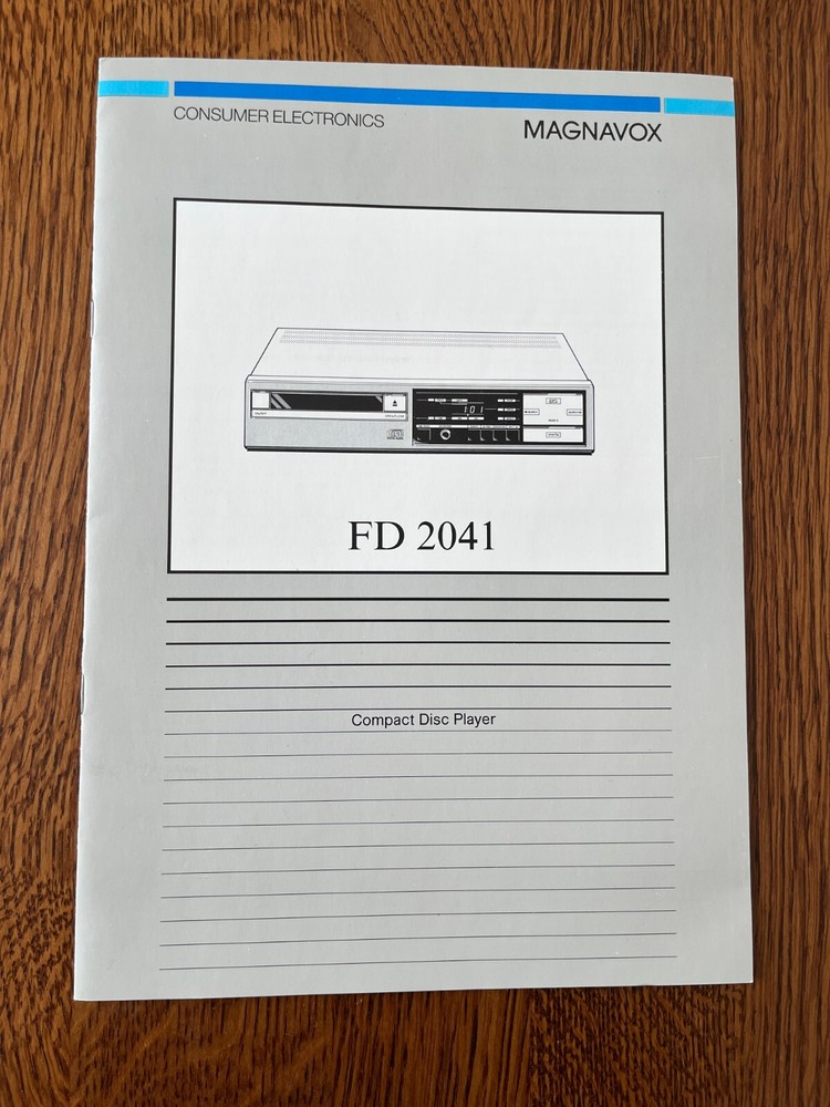 MAGNAVOX FD 2041 OPERATING INSTRUCTIONS - ORIGINAL