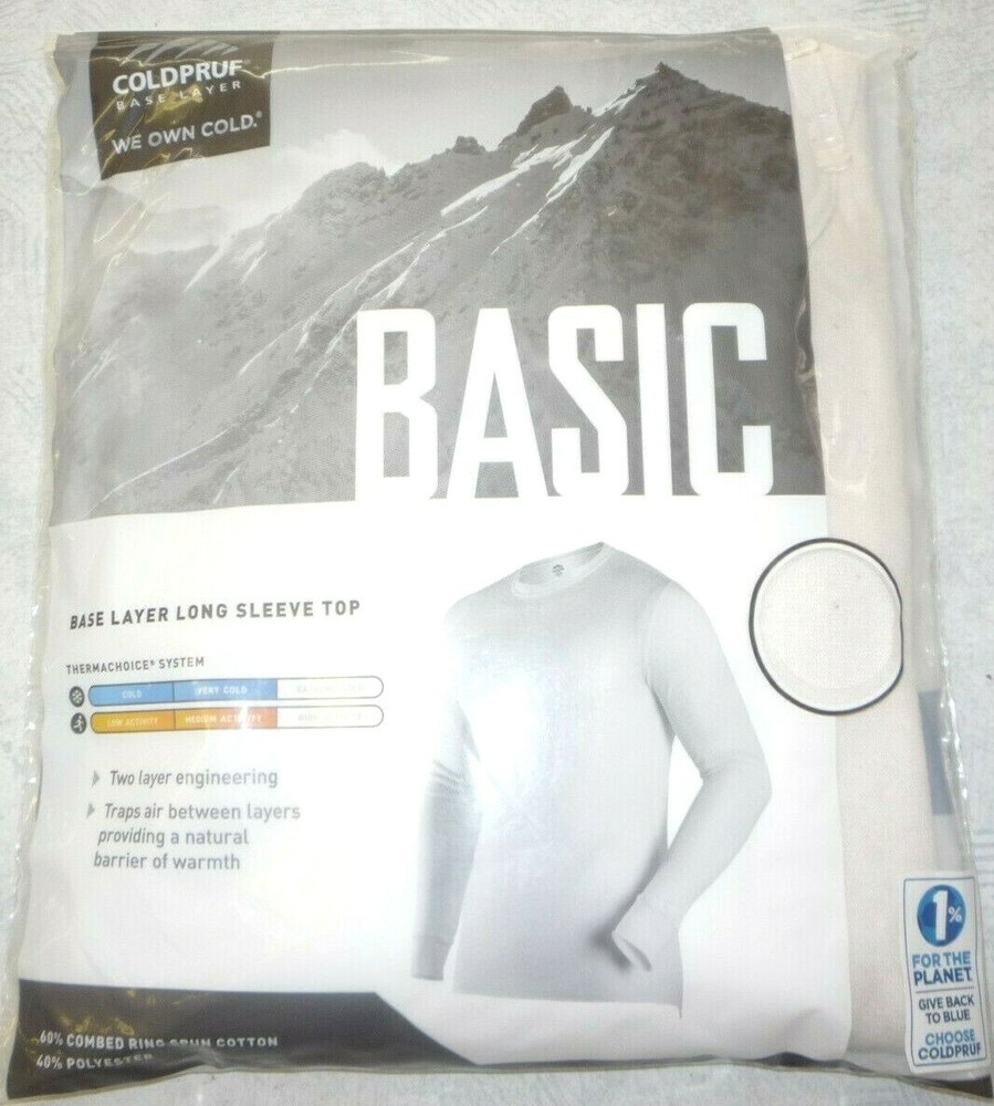 Coldpruf Basic Base Layer Long Sleeve Top, Thermal Underwear, Several Sizes Ava