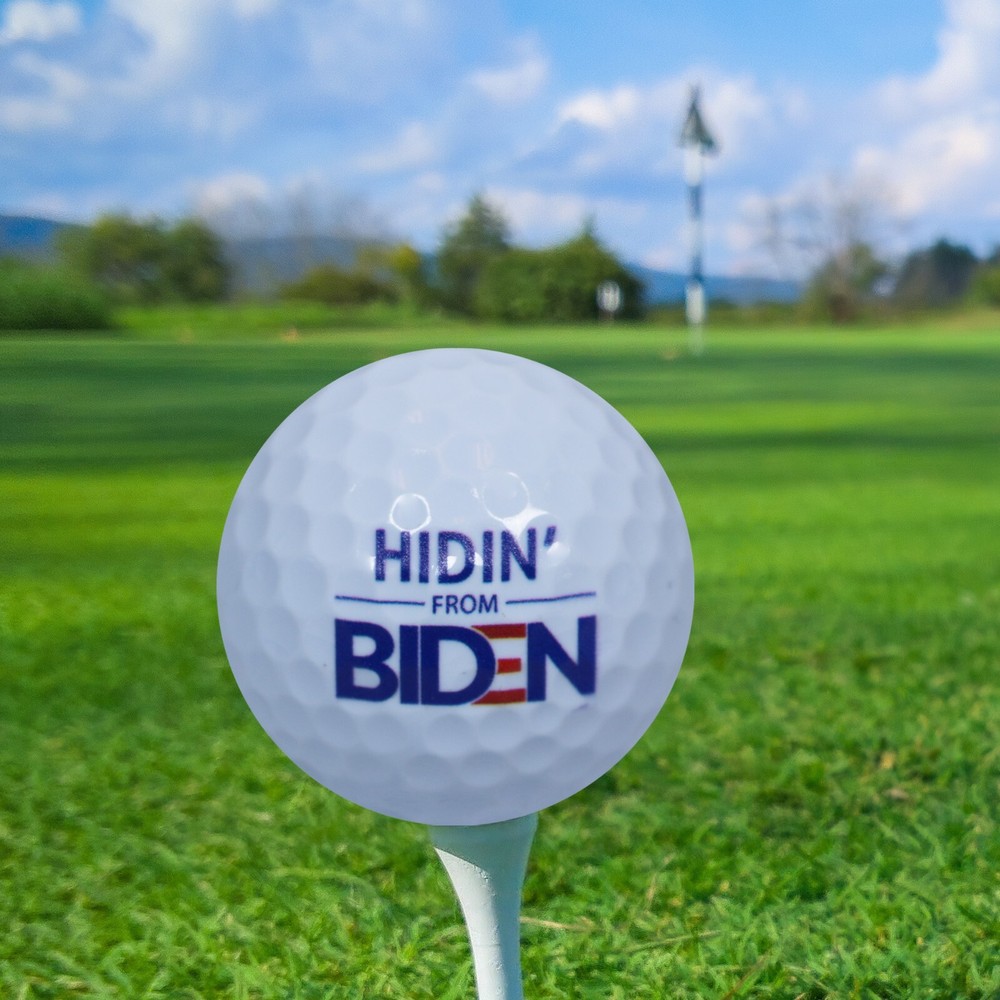 Hidin From Biden! Golf Balls 12 Pack - Perfect Gift Idea