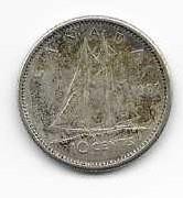 Canada 1962  10 cent  Dime Circulated