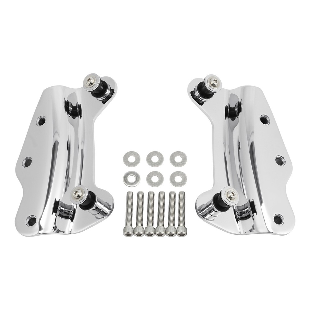 Chrome 4 Point Docking Hardware Kit For Harley Davidson Touring Models 2009-2013