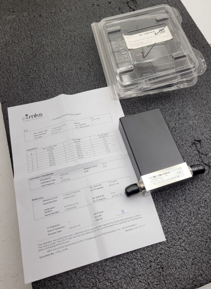 MKS 1179B03952CR14V Mass-Flo Mass Flow Controller 500 SCCM SiH4 Working Pull