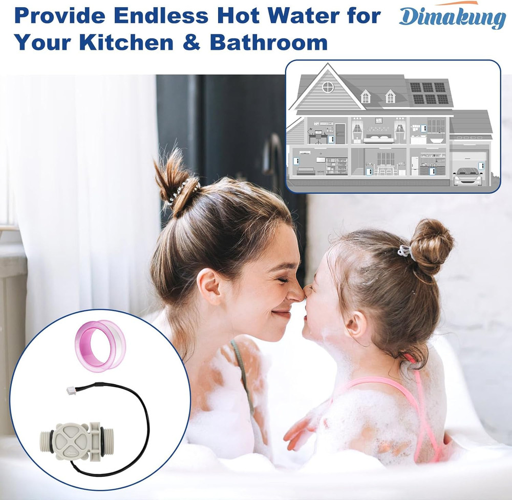 FSA QC MEDLRG Tankless Water Heater Flow Sensor Fits for Ecosmart ECO 18, ECO 24