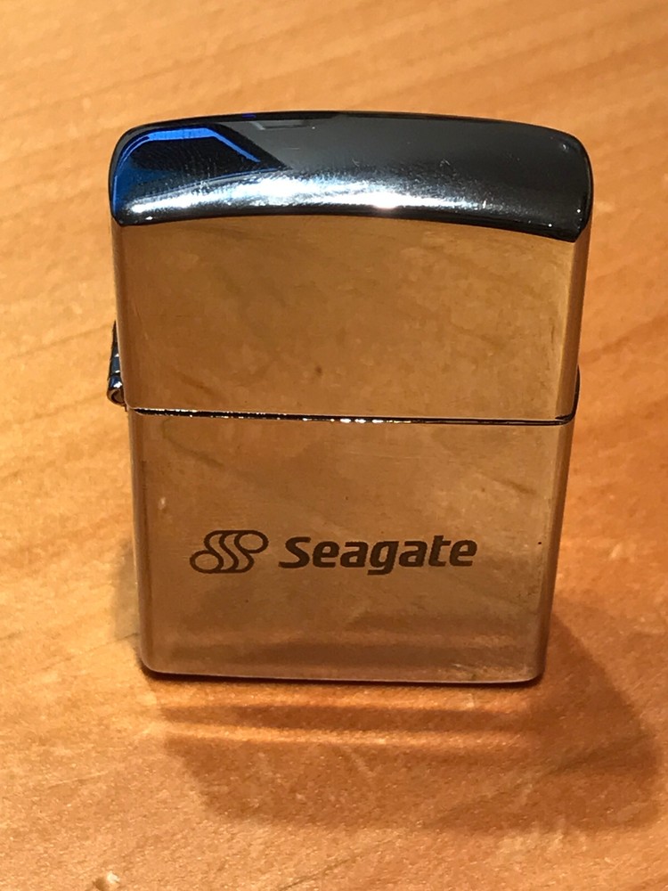 CHROME SEAGATE ADVERTISEMENT CIGARETTE LIGHTER