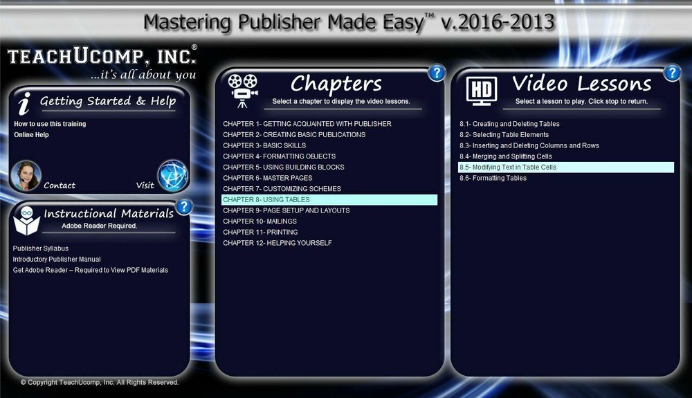 Learn Microsoft PUBLISHER 2016 2013 Training Tutorial DVD-ROM Course 64 Lessons