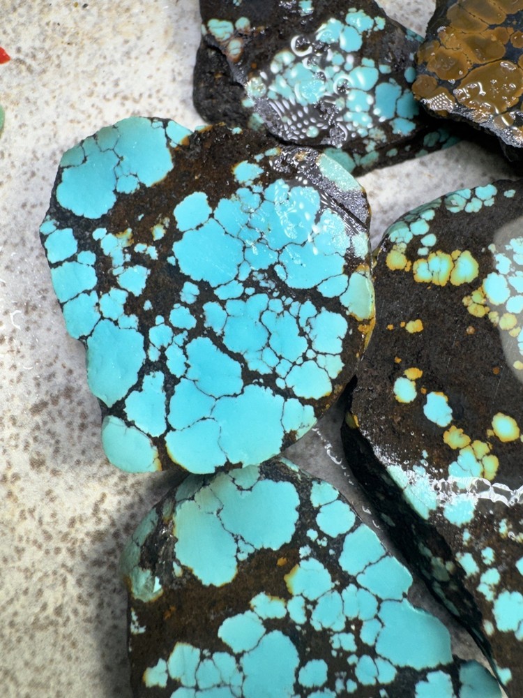 Hubei turquoise stabilized mixed slabs