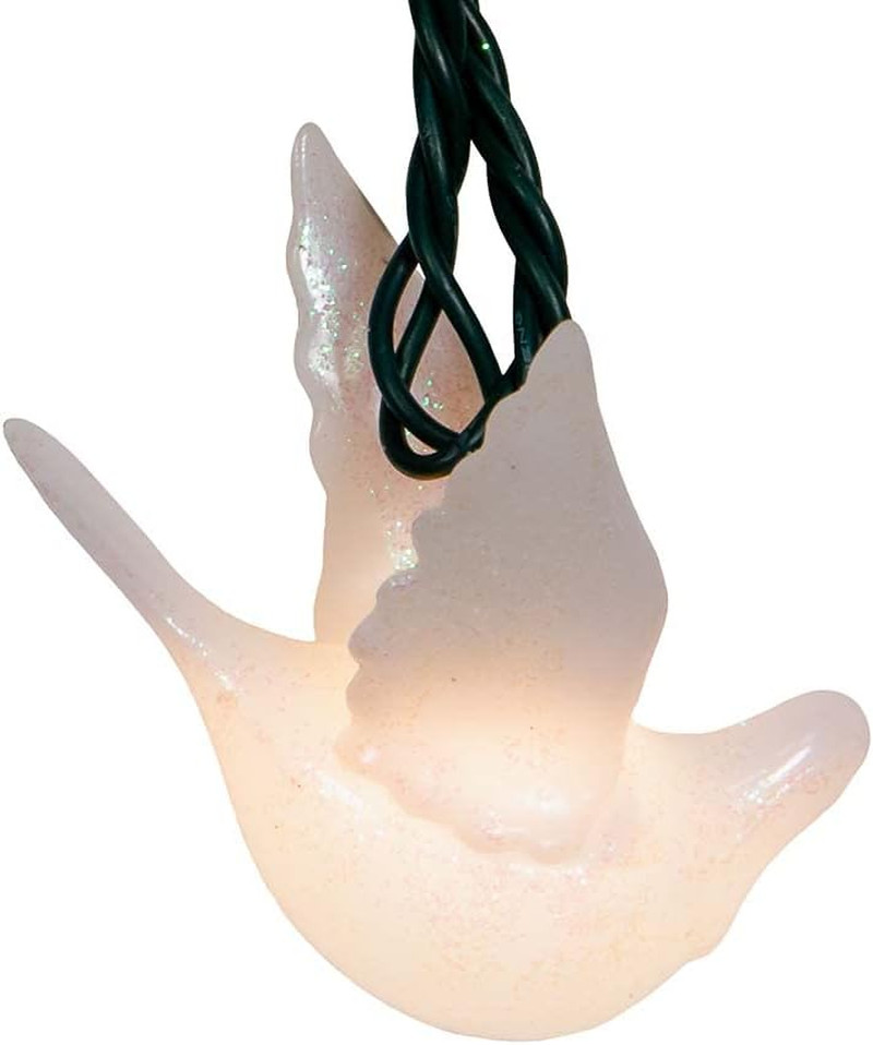 UL 10-Light Glitter Dove Light Set