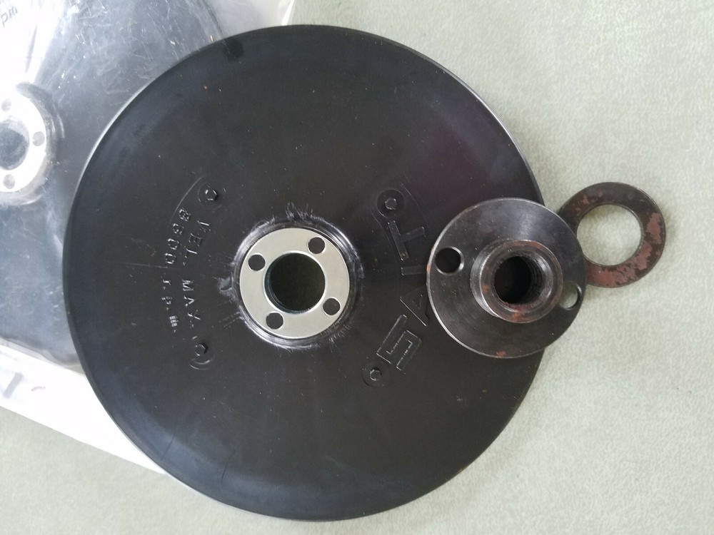 6" FLAT DISC BACKING PAD & NUT, 5/8-11, SAIT